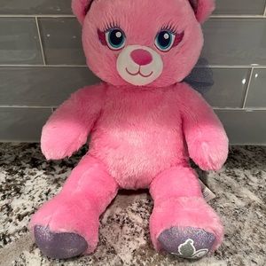 BABW Build-A-Bear Pink Butterfly Wings Teddy Bear Plush 16".